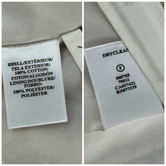 Ann Taylor Tiered Cream Lace Hem Chambray Sleeveless Dress Women's Size 14 - Picture 9 of 9